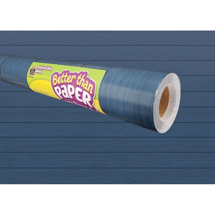 Better Than Paper® Bulletin Board Roll: Admiral Blue Wood-Bulletin Board Paper - Better Than Paper-Tools 4 Teaching-Classroom Decor and More