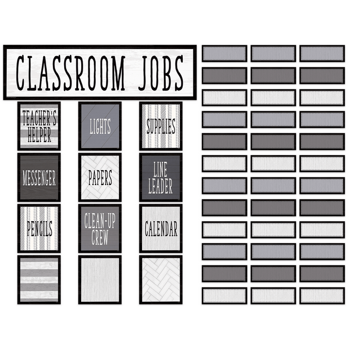 Modern Farmhouse Classroom Jobs Mini Bulletin Board-Mini Bulletin Boards-Tools 4 Teaching-Classroom Decor and More