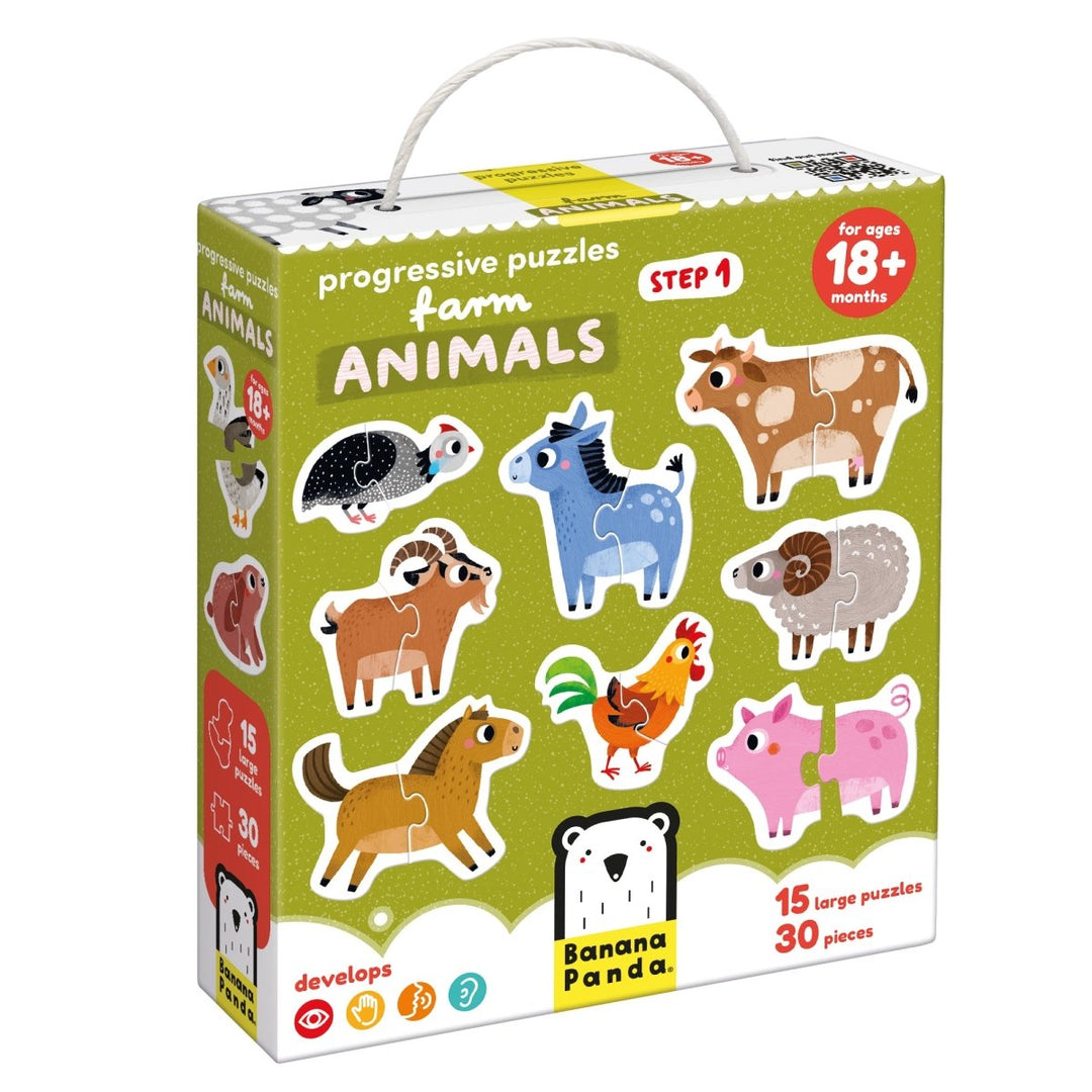 Progressive Puzzles Farm Animals for ages: 18m+-Puzzles-Tools 4 Teaching-Classroom Decor and More
