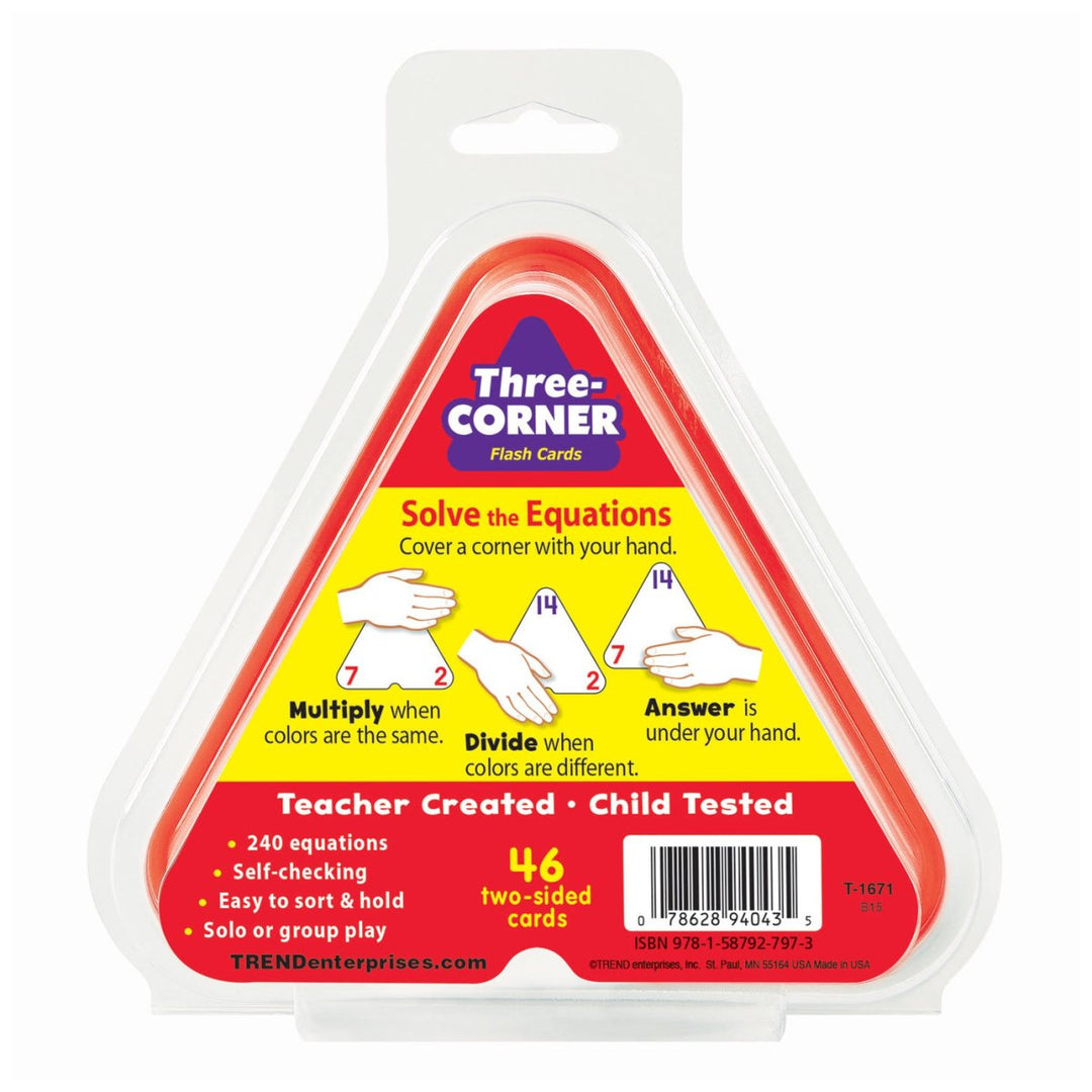 Multiplication and Division Three-Corner® Flash Cards-Flashcards-Tools 4 Teaching-Classroom Decor and More