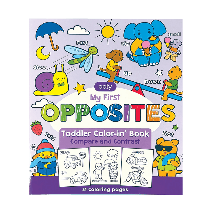 My First Opposites Toddler Color-in Book-Craft Activity-Tools 4 Teaching-Classroom Decor and More