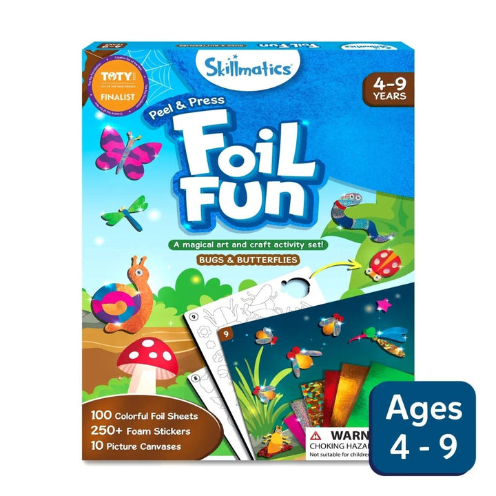 Foil Fun: Bugs & Butterflies | No Mess Art Kit (ages 4-9)-Craft Activity-Tools 4 Teaching-Classroom Decor and More