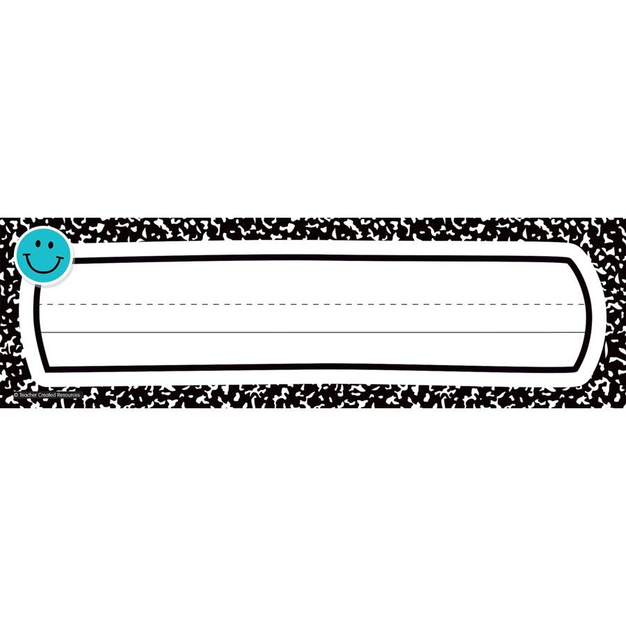 Cool for School Composition Flat Name Plates-Nameplates & Name Tags-Tools 4 Teaching-Classroom Decor and More