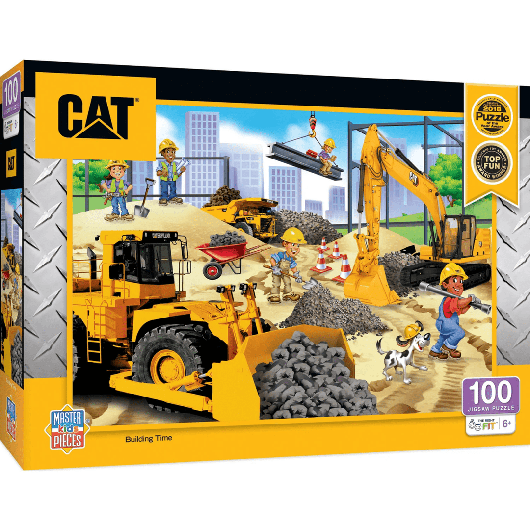 CAT - Building Time 100 Piece Jigsaw Puzzle-Puzzles-Tools 4 Teaching-Classroom Decor and More