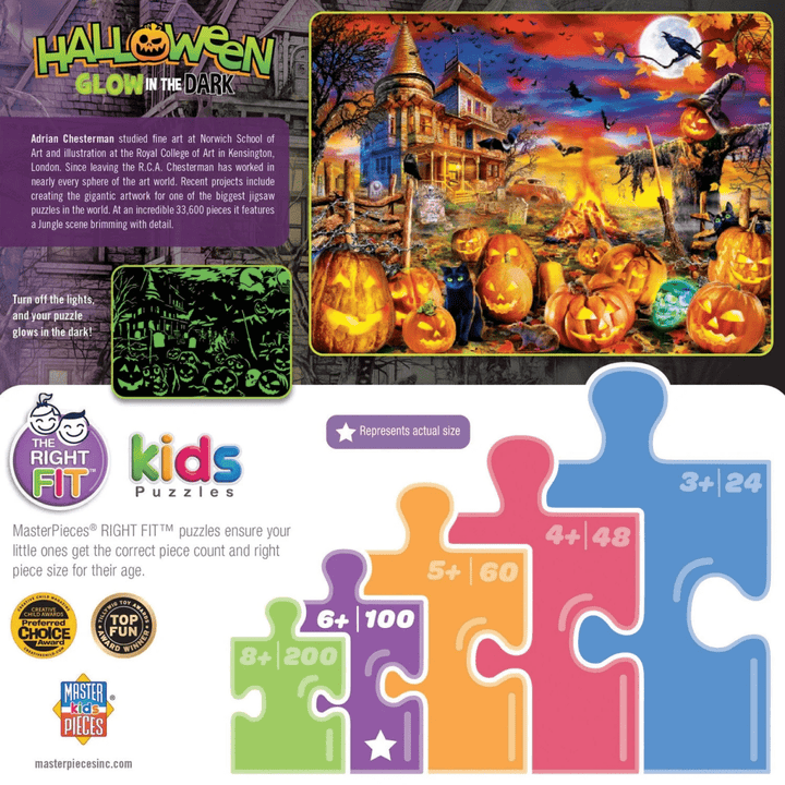 Halloween Glow in the Dark - The Pumpkin King 100 Piece Jigsaw Puzzle-Tools 4 Teaching-Classroom Decor and More