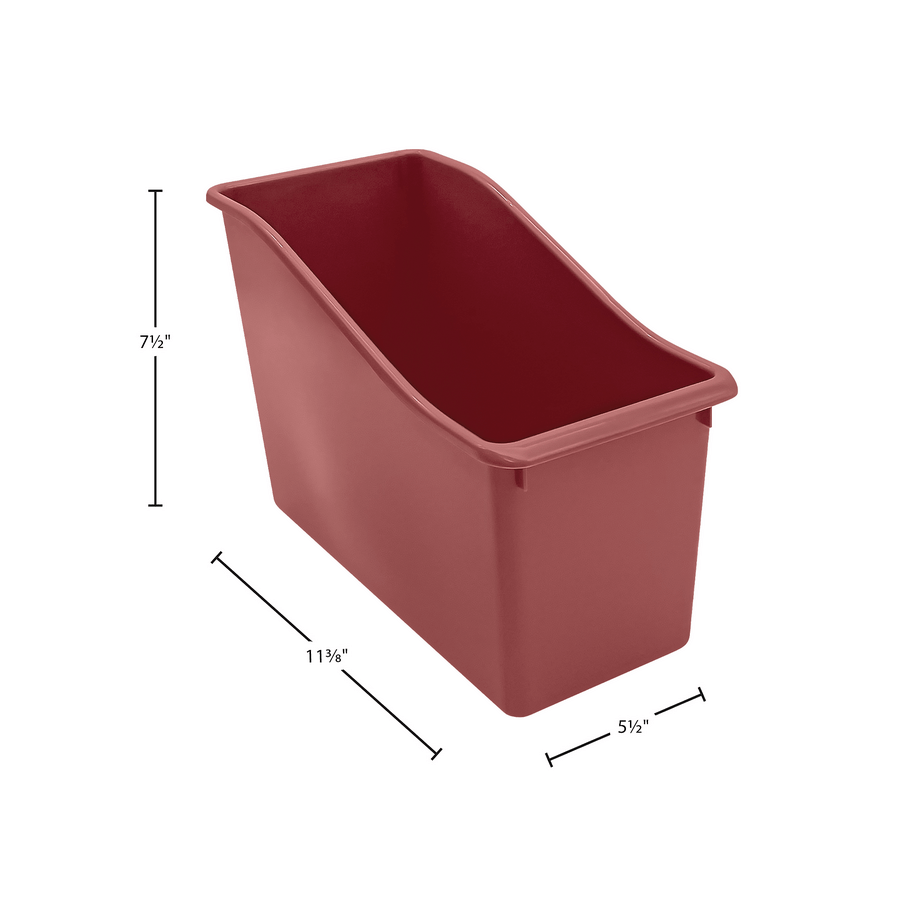 Deep Rose Plastic Book Bin-Organization-Tools 4 Teaching-Classroom Decor and More