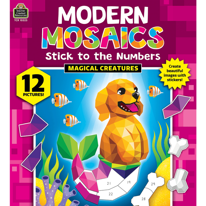 Magical Creatures Modern Mosaics Stick to the Numbers-Activity Pads-Tools 4 Teaching-Classroom Decor and More