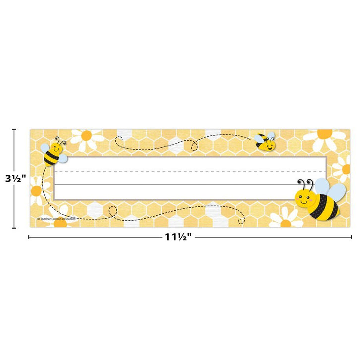 Buzzing Bees Flat Name Plates-Nameplates & Name Tags-Tools 4 Teaching-Classroom Decor and More