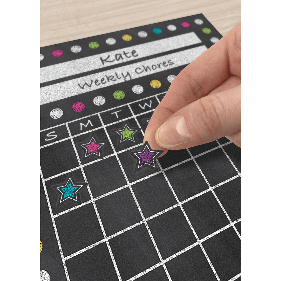 *Chalkboard Brights Stars Mini Stickers-Stickers-Tools 4 Teaching-Classroom Decor and More