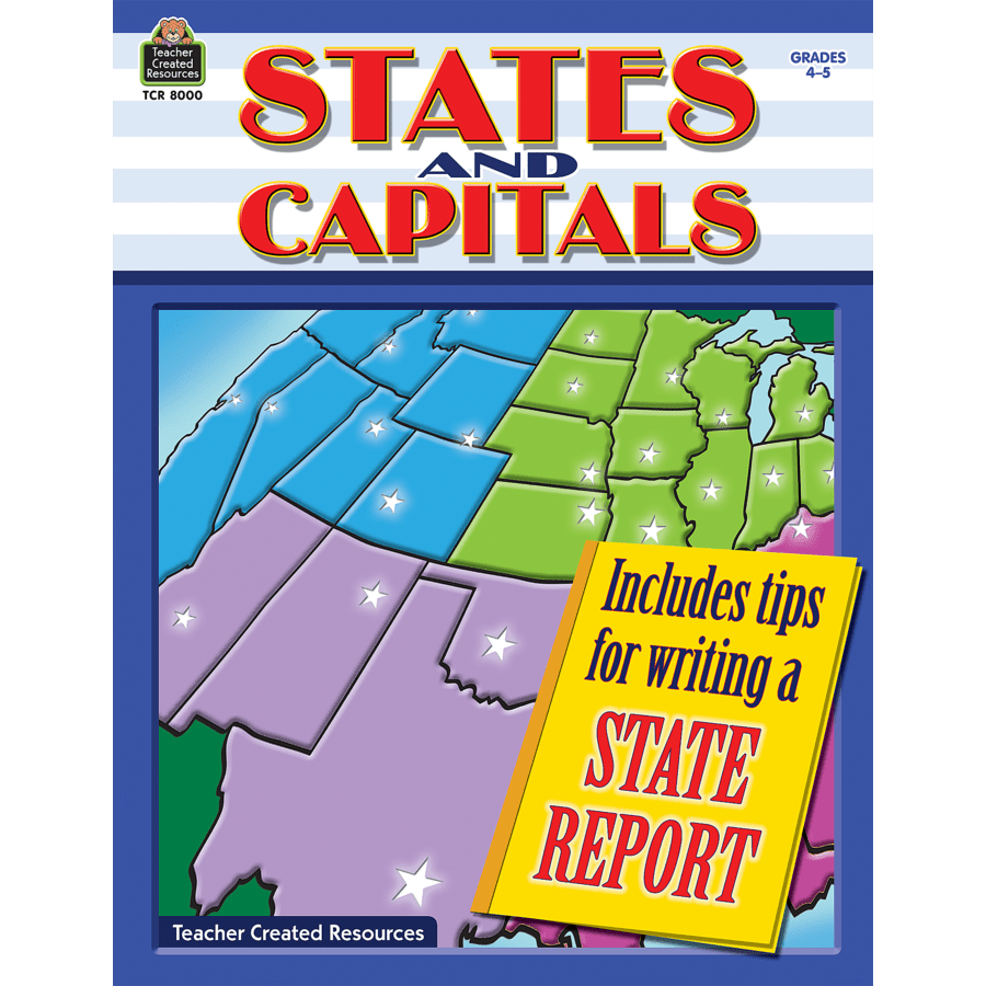 States and Capitals Grades 4-5-Social Studies Books-Tools 4 Teaching-Classroom Decor and More