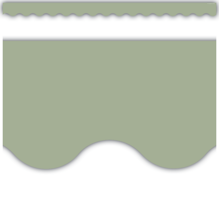 Sage Green Scalloped Border Trim-Borders-Tools 4 Teaching-Classroom Decor and More