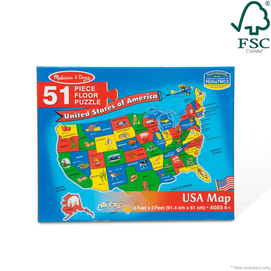 U.S.A. Map Floor (51 pc) - Tools 4 Teaching