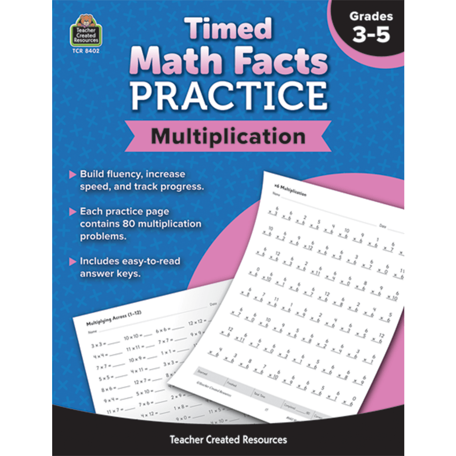 Timed Math Facts Book: Multiplication (Grades 3-5)-Multiplication & Division-Tools 4 Teaching-Classroom Decor and More