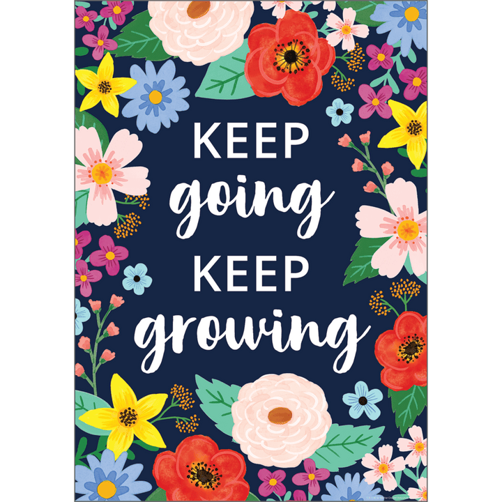 Wildflowers Keep Going, Keep Growing Positive Poster-Posters-Tools 4 Teaching-Classroom Decor and More