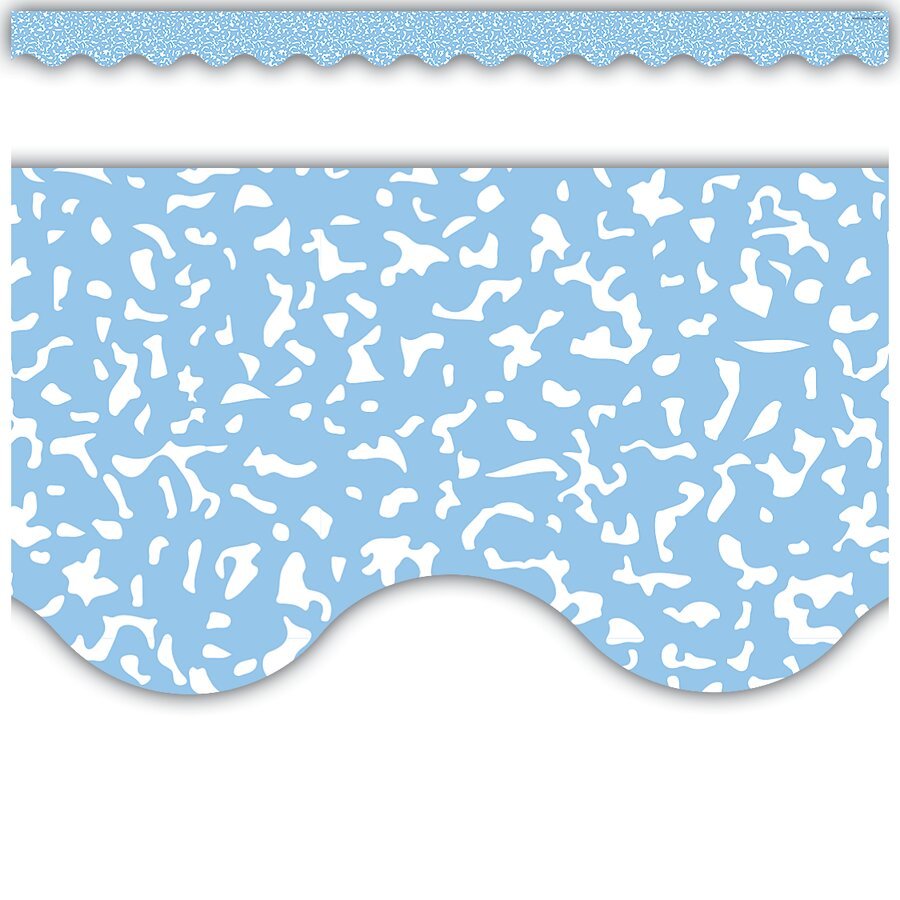 Composition Blue Scalloped Border Trim-Borders-Tools 4 Teaching-Classroom Decor and More