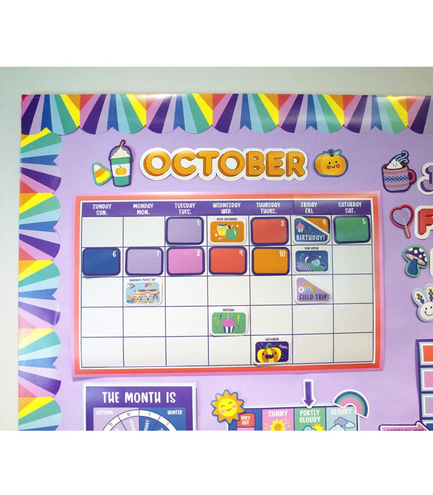 *We Stick Together Calendar Bulletin Board Set-Bulletin Board Sets-Tools 4 Teaching-Classroom Decor and More