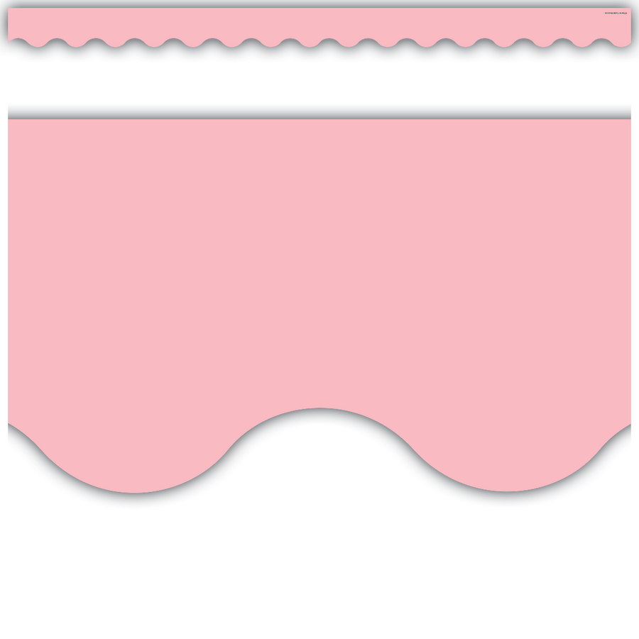 Pastel Pink Scalloped Border Trim-Borders-Tools 4 Teaching-Classroom Decor and More