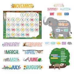 Jungle Friends Calendar Set Bulletin Board-Bulletin Board Sets-Tools 4 Teaching-Classroom Decor and More