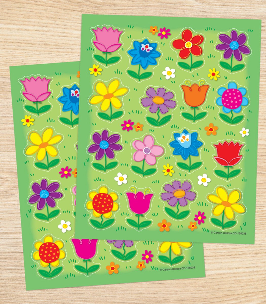 Flowers Shape Stickers-Stickers-Tools 4 Teaching-Classroom Decor and More