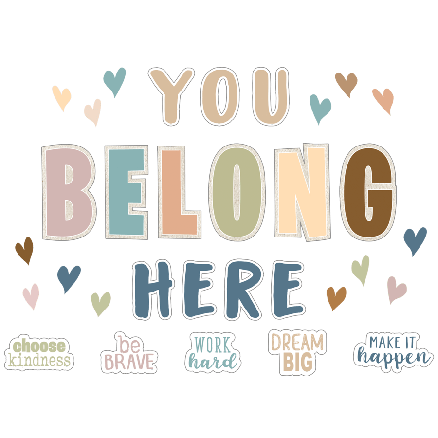 Everyone is Welcome You Belong Here Bulletin Board-Bulletin Board Sets-Tools 4 Teaching-Classroom Decor and More