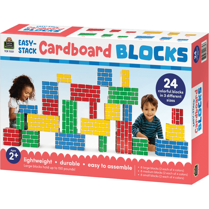 Easy-Stack Cardboard Blocks (24-Piece Set)-Building-Tools 4 Teaching-Classroom Decor and More