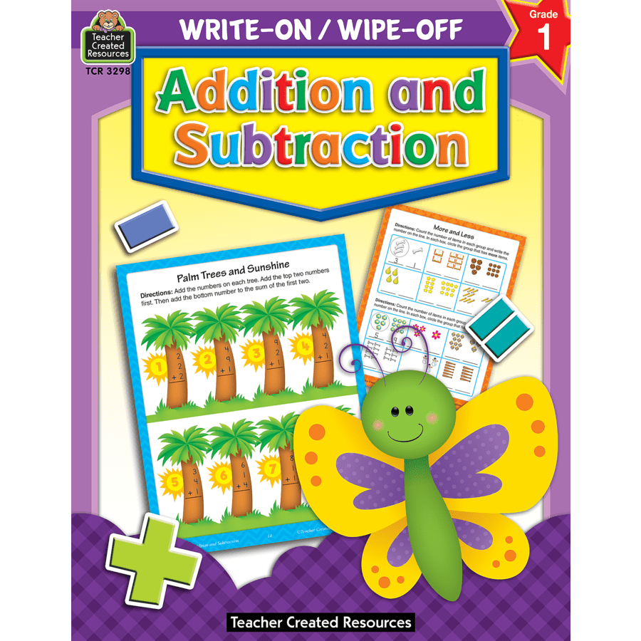 Write-On/Wipe-Off Book: Addition and Subtraction-Math Books-Tools 4 Teaching-Classroom Decor and More