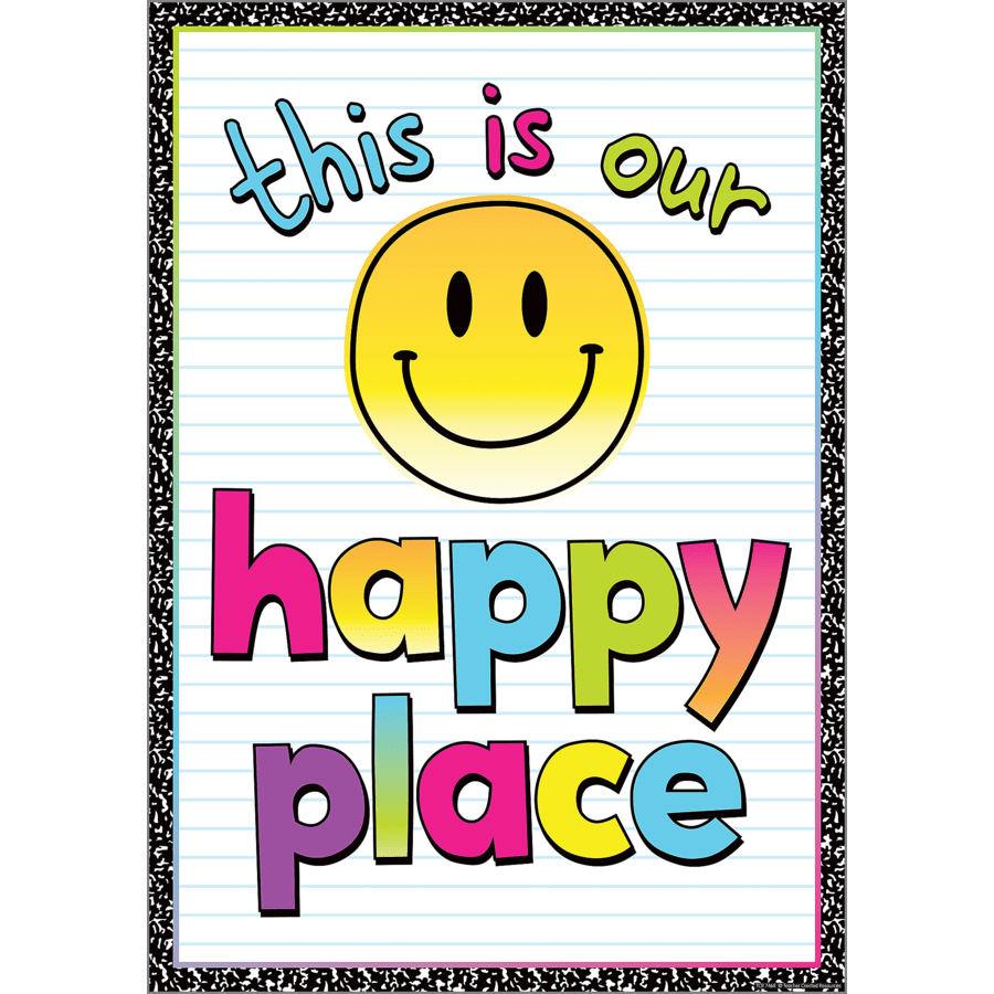 Brights 4Ever Happy Place Positive Poster-Posters-Tools 4 Teaching-Classroom Decor and More