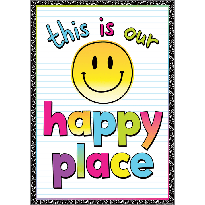 Brights 4Ever Happy Place Positive Poster-Posters-Tools 4 Teaching-Classroom Decor and More