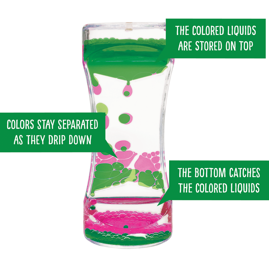 Pink & Green Liquid Motion Bubbler-Fidgets-Tools 4 Teaching-Classroom Decor and More