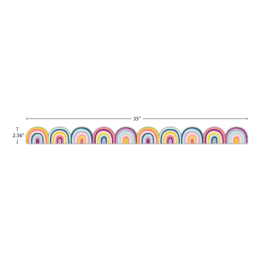 Oh Happy Day Rainbows Die-Cut Border Trim-Borders-Tools 4 Teaching-Classroom Decor and More