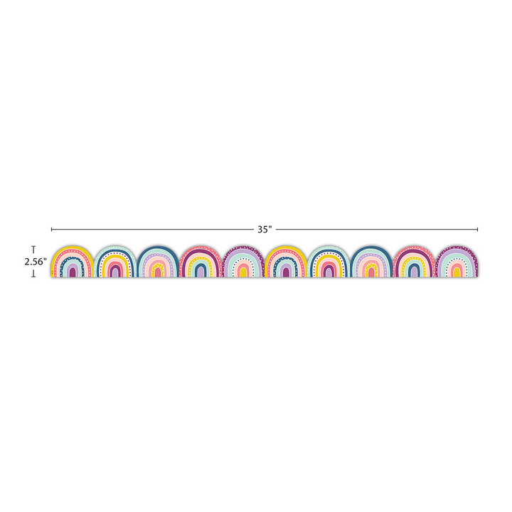 Oh Happy Day Rainbows Die-Cut Border Trim-Borders-Tools 4 Teaching-Classroom Decor and More