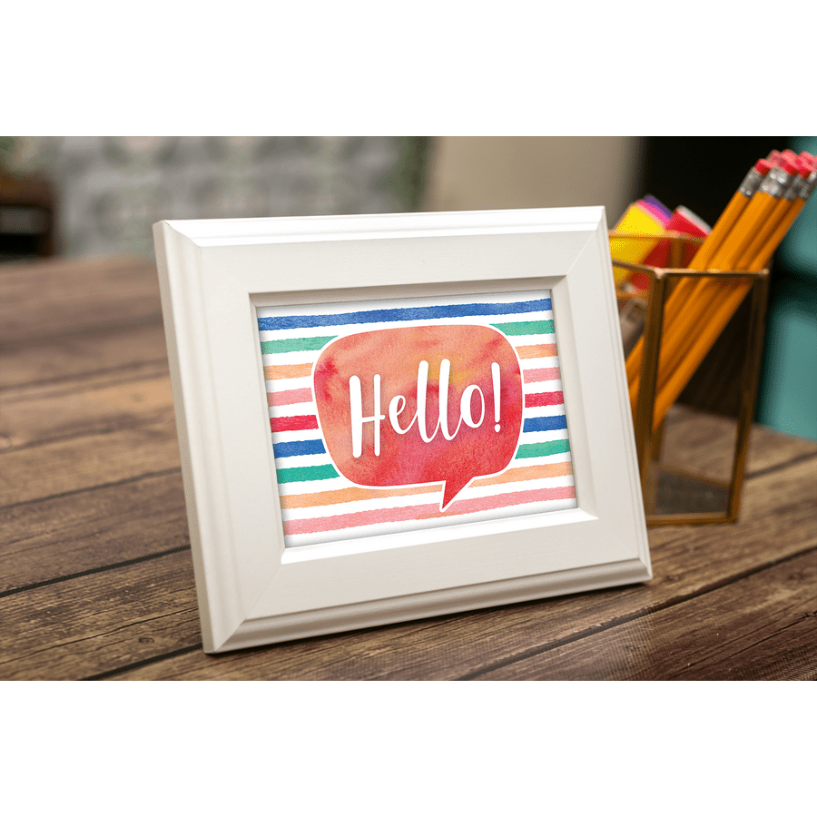 *Watercolor Hello Postcards-Postcards-Tools 4 Teaching-Classroom Decor and More