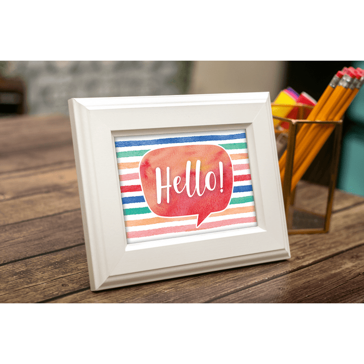 *Watercolor Hello Postcards-Postcards-Tools 4 Teaching-Classroom Decor and More
