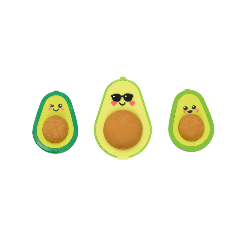 *Avocado Love Eraser and Sharpener - Set of 3-Arts & Crafts-Tools 4 Teaching-Classroom Decor and More