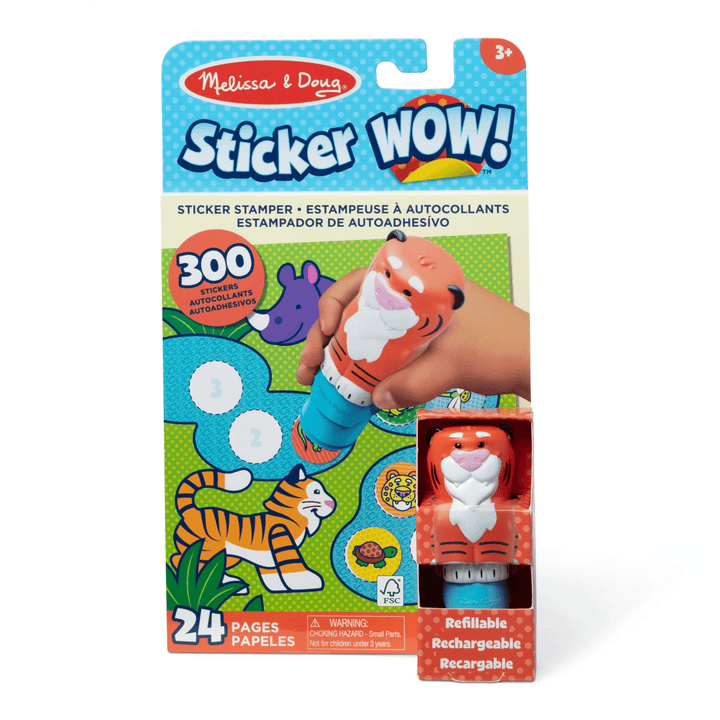 Sticker WOW!® Activity Pad & Sticker Stamper - Tiger-Activity Pads-Tools 4 Teaching-Classroom Decor and More