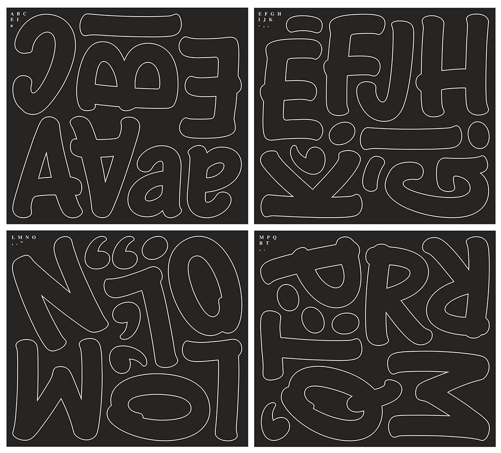 Pacon® Self-Adhesive Letters 4" Black, Cheery Font 154 Characters-Letters-Tools 4 Teaching-Classroom Decor and More
