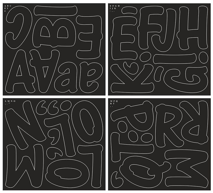 Pacon® Self-Adhesive Letters 4" Black, Cheery Font 154 Characters-Letters-Tools 4 Teaching-Classroom Decor and More