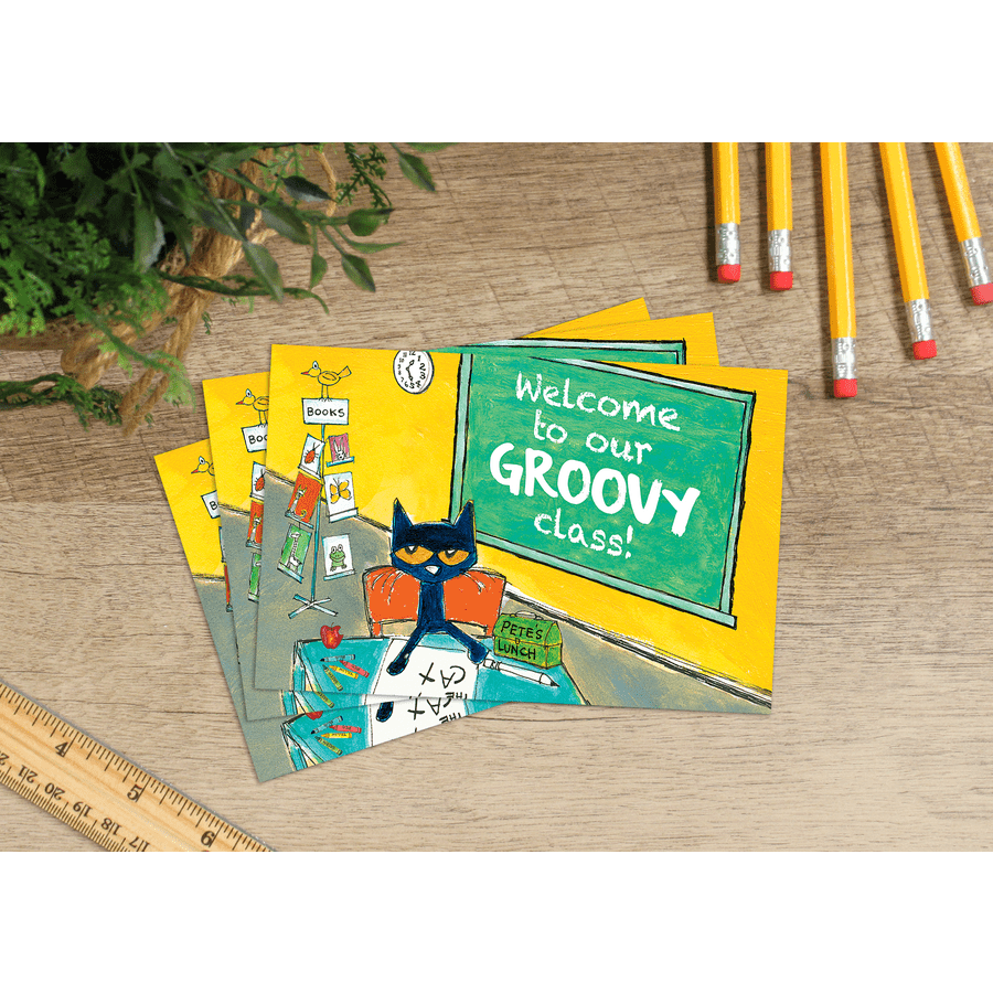 Pete the Cat Welcome To Our Groovy Class Postcards-Postcards-Tools 4 Teaching-Classroom Decor and More