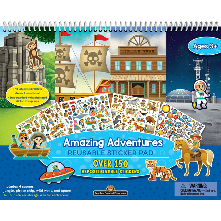 Amazing Adventures Reusable Sticker Pad-Activity Pads-Tools 4 Teaching-Classroom Decor and More