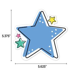 Star Bright Stars 6" Designer Cut-Outs-Accents-Tools 4 Teaching-Classroom Decor and More