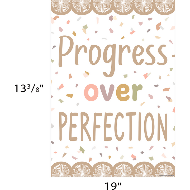 Terrazzo Tones Progress over Perfection Positive Poster-Posters-Tools 4 Teaching-Classroom Decor and More