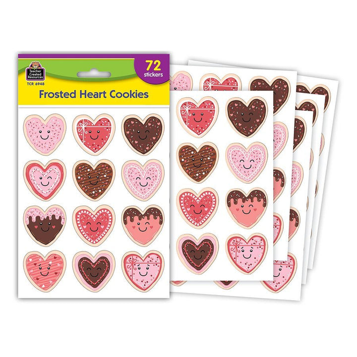 Frosted Heart Cookie Stickers-Tools 4 Teaching-Classroom Decor and More