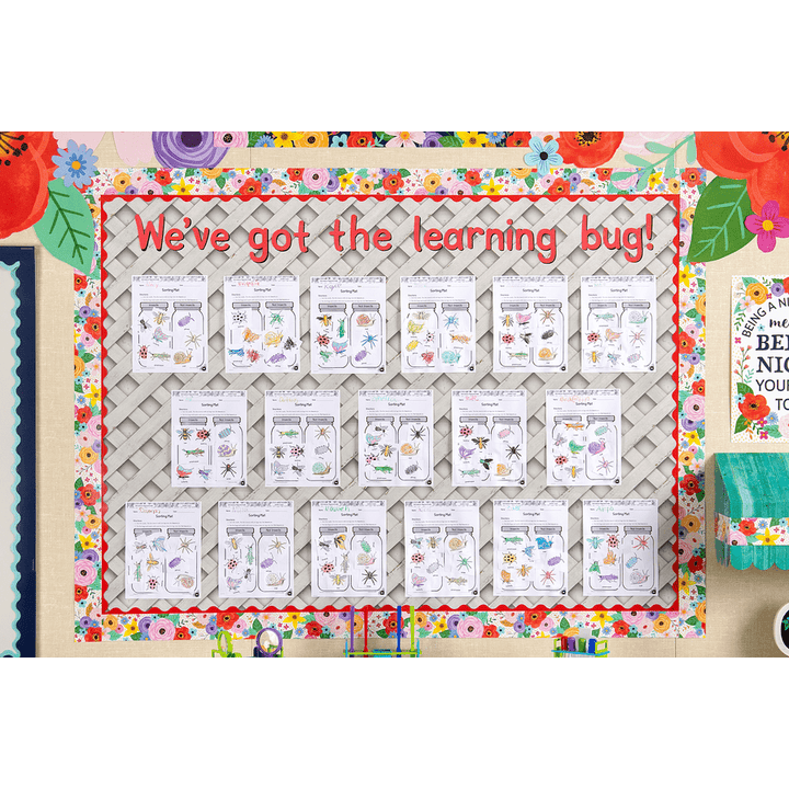 Wildflowers Straight Border Trim-Borders-Tools 4 Teaching-Classroom Decor and More