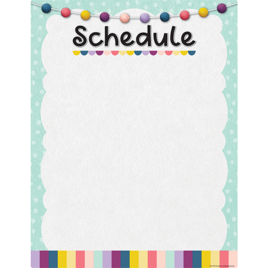 Oh Happy Day Schedule Write On Wipe Off Chart-Charts-Tools 4 Teaching-Classroom Decor and More