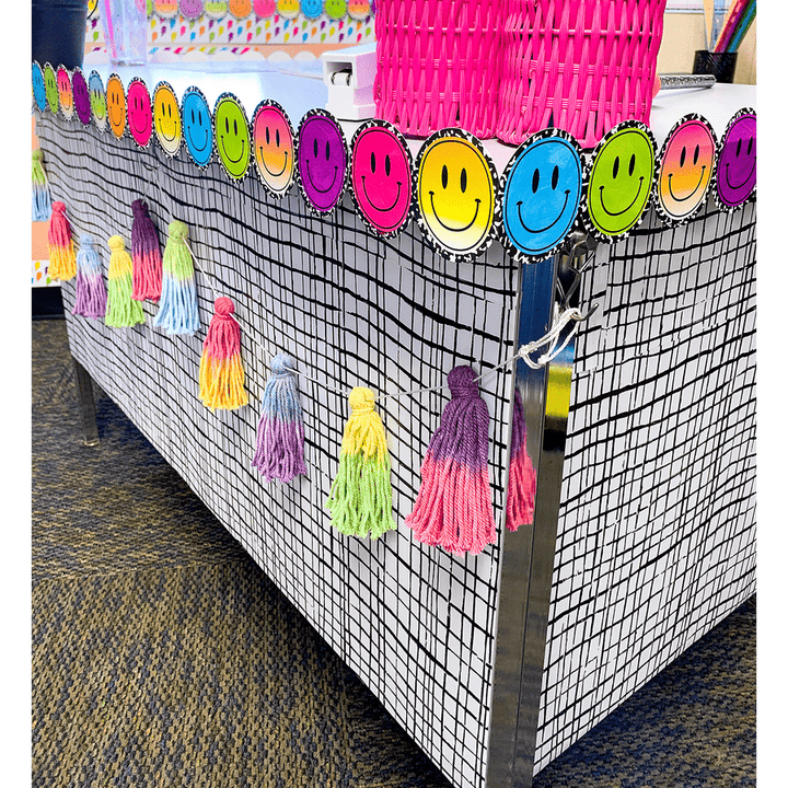Brights 4Ever Smiley Faces Die-Cut Border Trim-Borders-Tools 4 Teaching-Classroom Decor and More