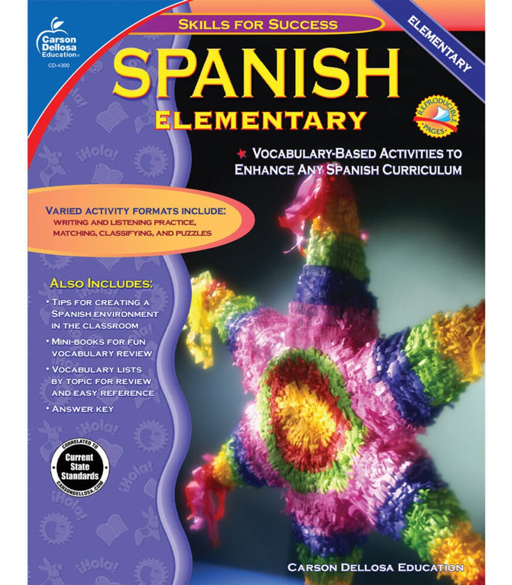 Skills for Success Spanish Resource Book Grade K-5 Paperback-Writing-Tools 4 Teaching-Classroom Decor and More