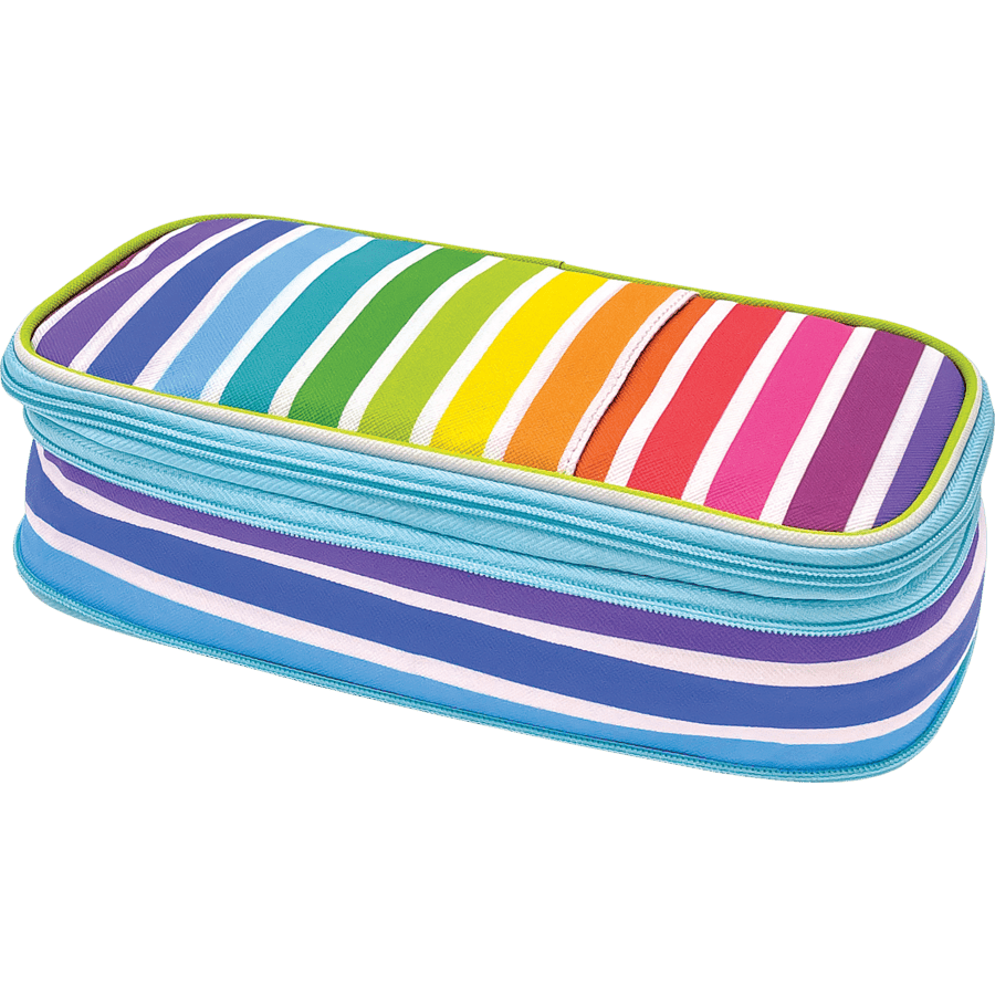 Pencil Case: Colorful Stripes-Office Supplies-Tools 4 Teaching-Classroom Decor and More