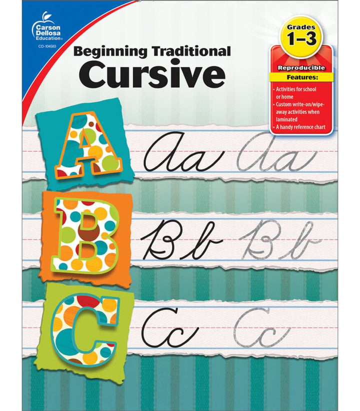 Beginning Traditional Cursive Workbook Grade 1-3-Handwriting Books-Tools 4 Teaching-Classroom Decor and More