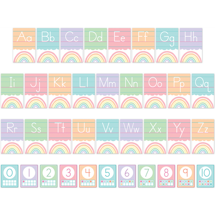 Pastel Pop Alphabet Bulletin Board-Bulletin Board Sets-Tools 4 Teaching-Classroom Decor and More