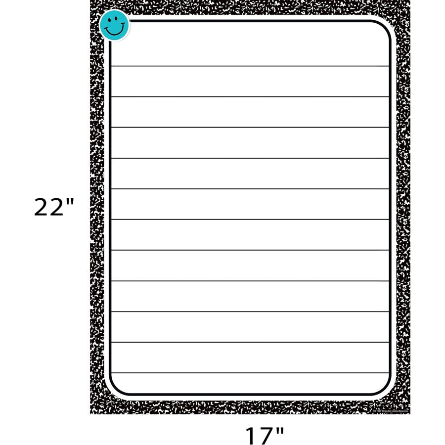 Cool for School Composition Lined Chart-Charts-Tools 4 Teaching-Classroom Decor and More